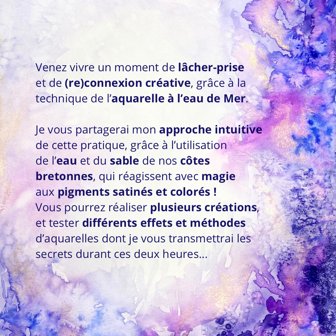 ATELIER - Aquarelle à l’eau de Mer