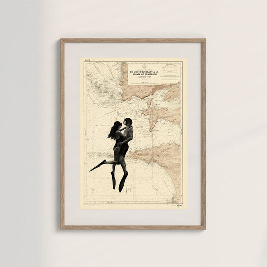 LE COUPLE DE PLONGEURS - Affiche