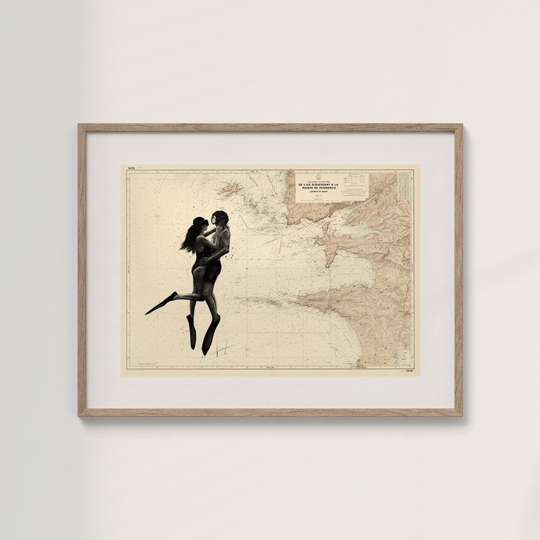 LE COUPLE DE PLONGEURS - Affiche