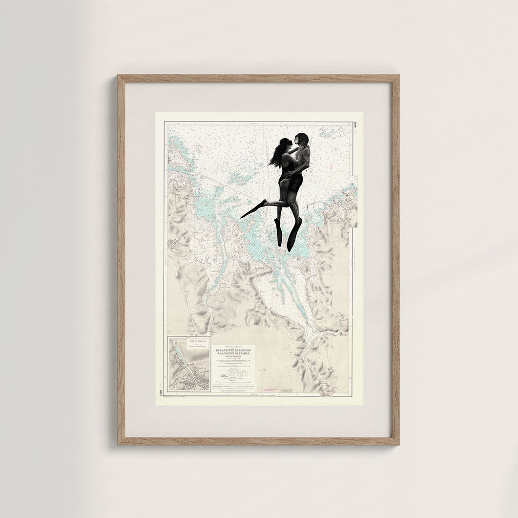 LE COUPLE DE PLONGEURS - Affiche