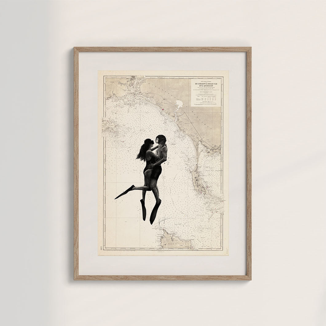 LE COUPLE DE PLONGEURS - Affiche