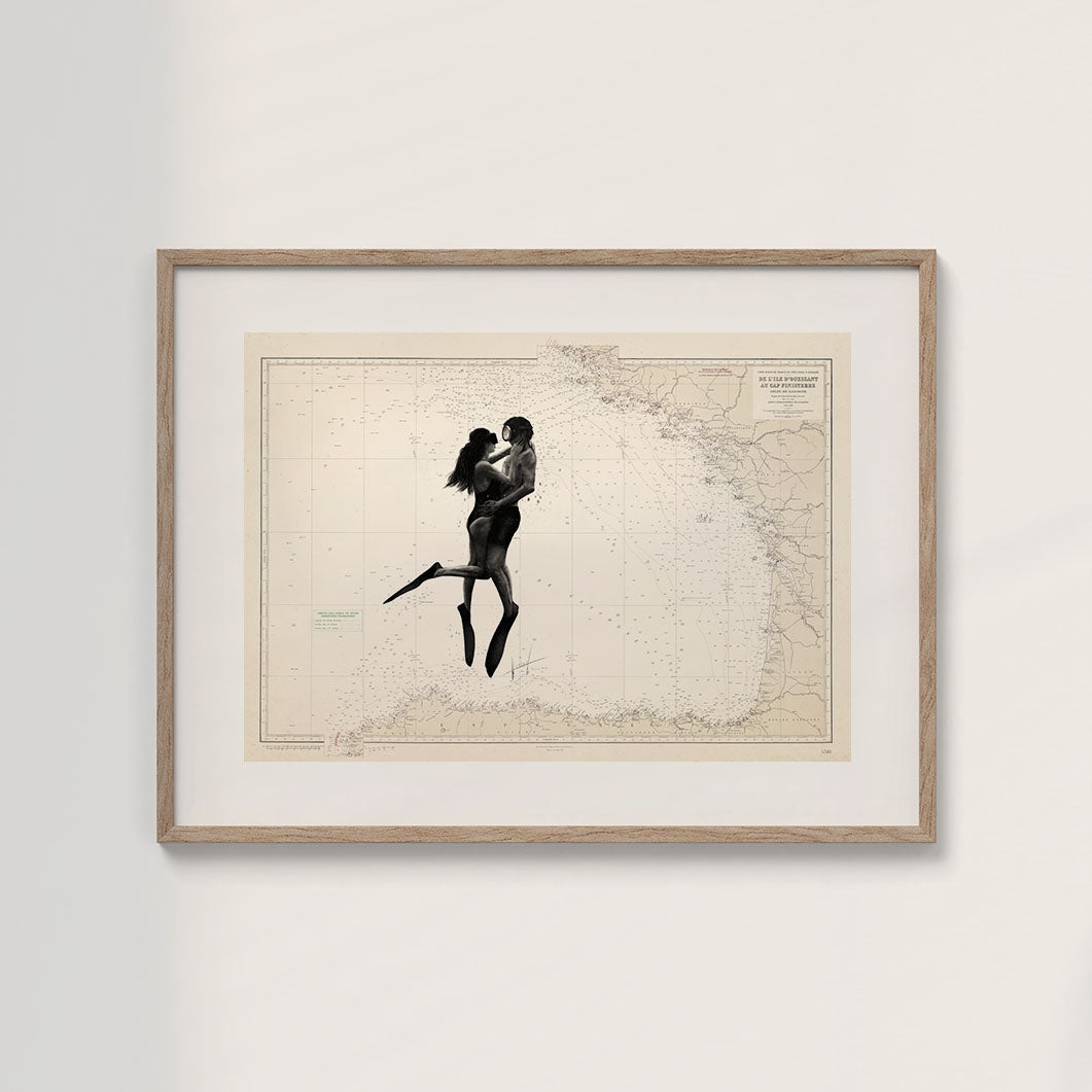 LE COUPLE DE PLONGEURS - Affiche