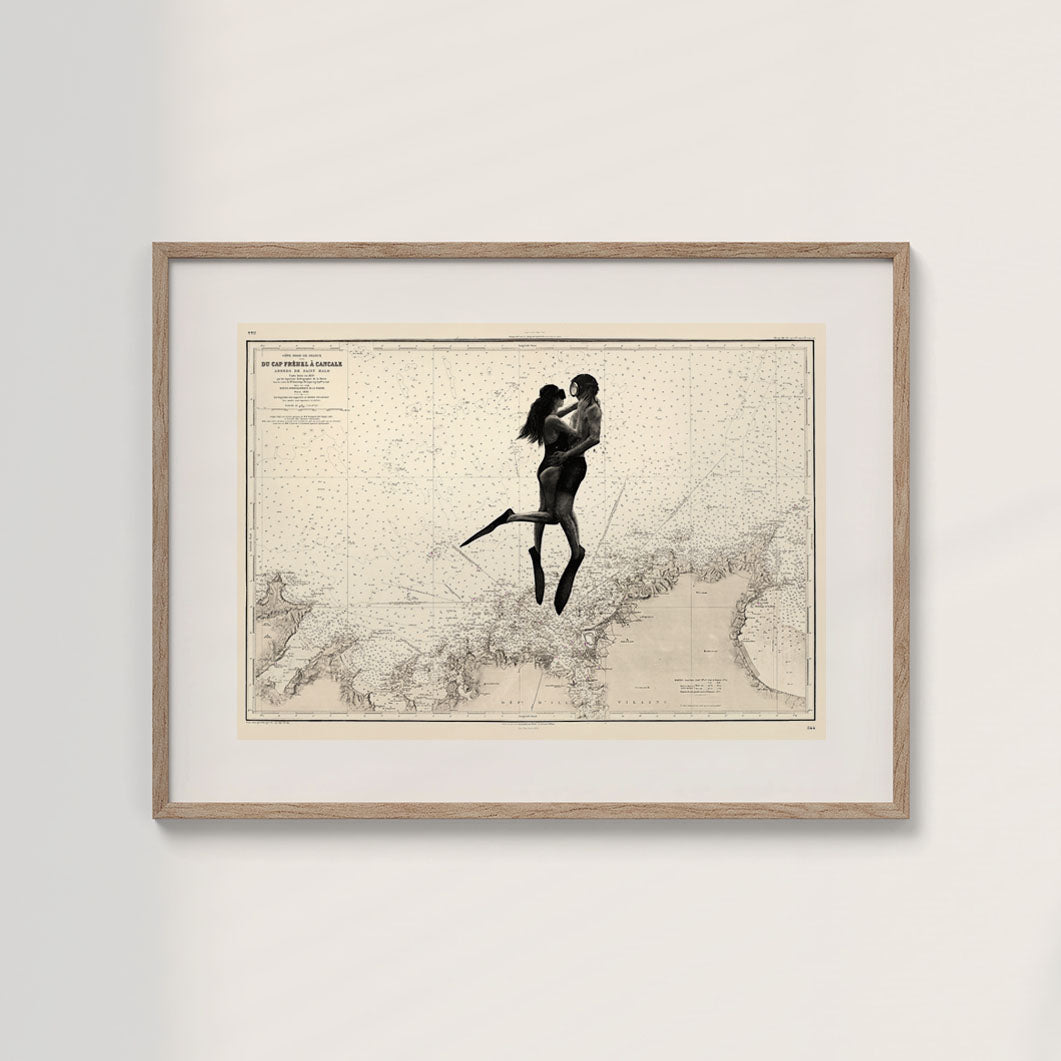 LE COUPLE DE PLONGEURS - Affiche