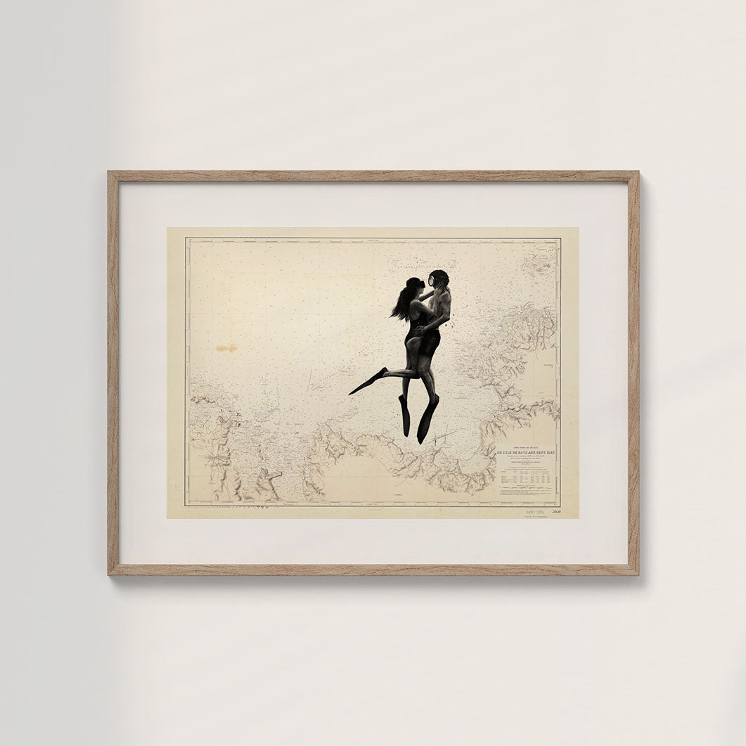 LE COUPLE DE PLONGEURS - Affiche