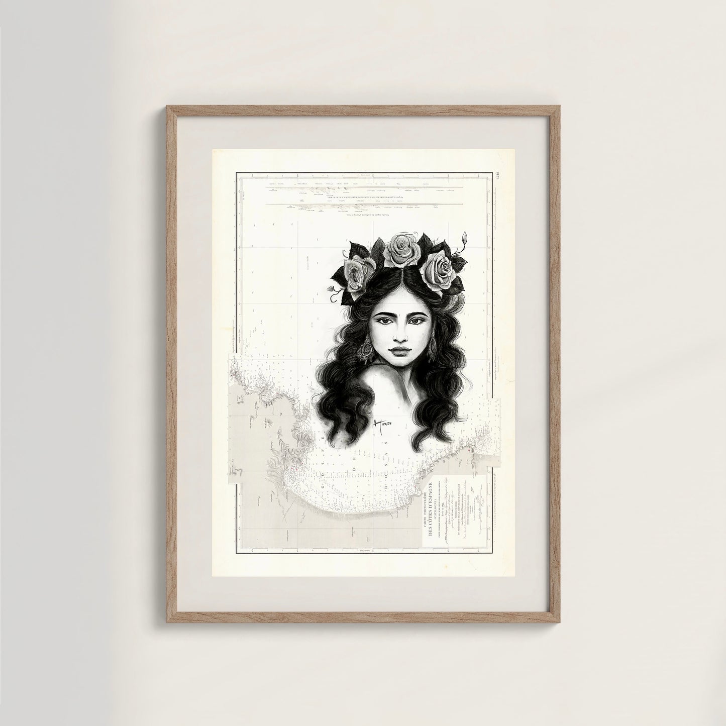 LA JEUNE FILLE AUX ROSES - Affiche en édition limitée