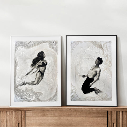 Diptyque Ondes n°7 et 8 - Œuvre originale