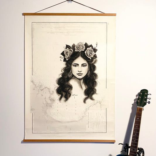 LA JEUNE FILLE AUX ROSES - Œuvre originale