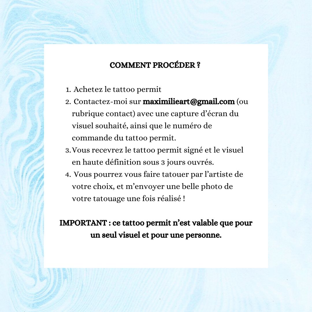 TATTOO PERMIT (permis de tatouage)