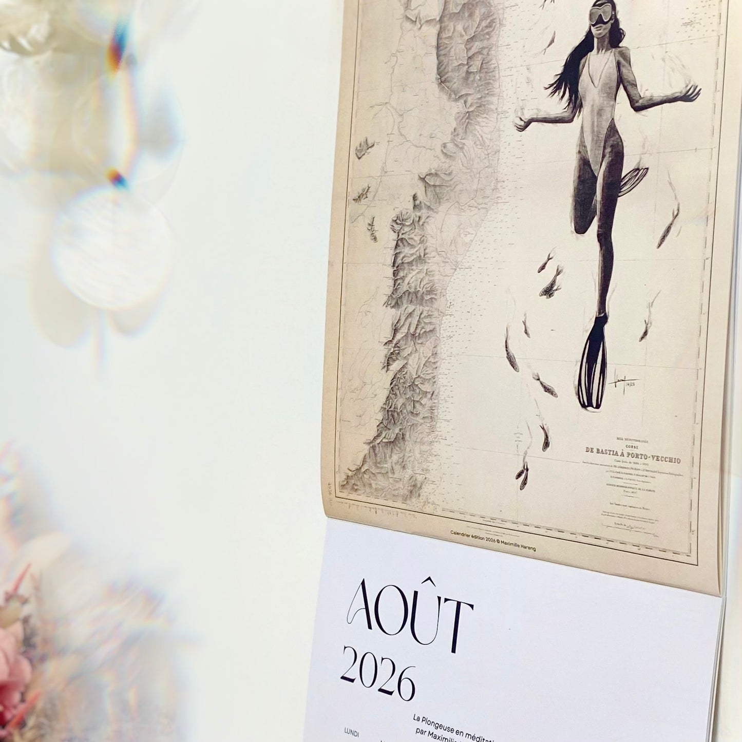 CALENDRIER 2026 - Dessins sur Cartes Marines