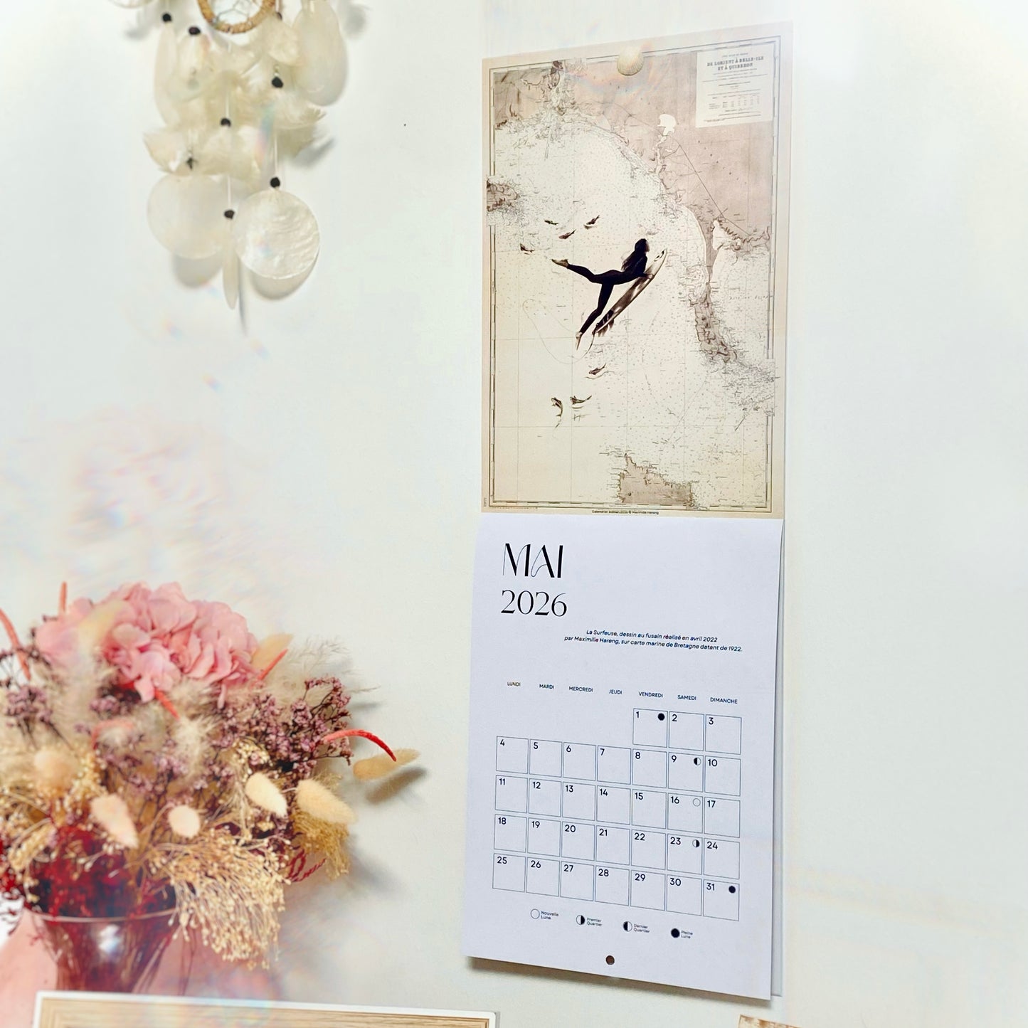 CALENDRIER 2026 - Dessins sur Cartes Marines