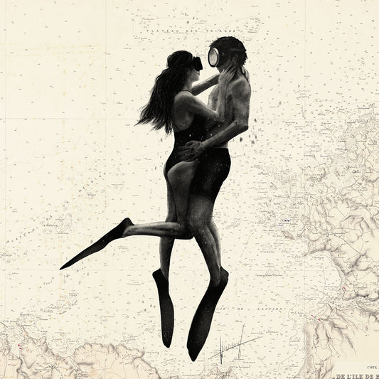 LE COUPLE DE PLONGEURS - Affiche