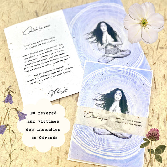 CULTIVE LA PAIX - Carte de vœux à planter